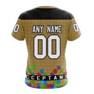 NHL Vegas Golden Knights T Shirt Specialized Unisex Kits Hockey Fights Against Autism T Shirt 2