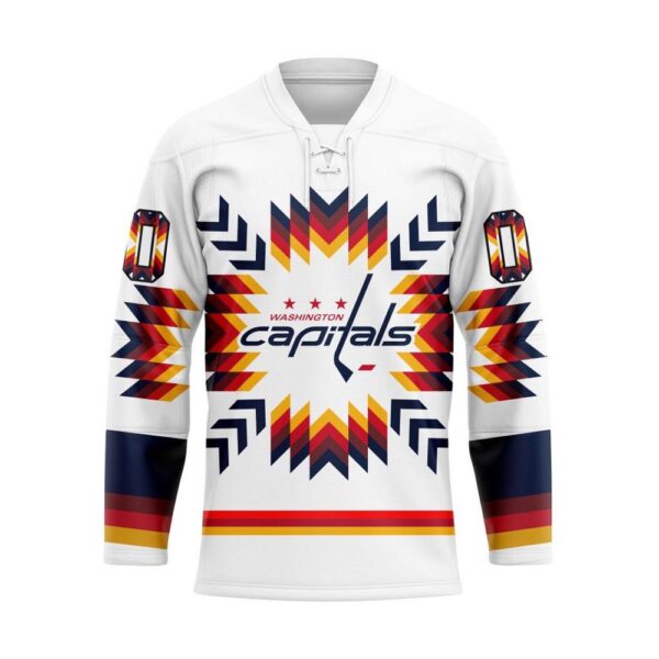 NHL Washington Capitals Hockey Jersey Special Design With Native Pattern Custom Jersey
