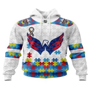 NHL Washington Capitals Hoodie Autism Awareness 3D Hoodie For Fans 1