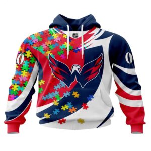 NHL Washington Capitals Hoodie Autism…