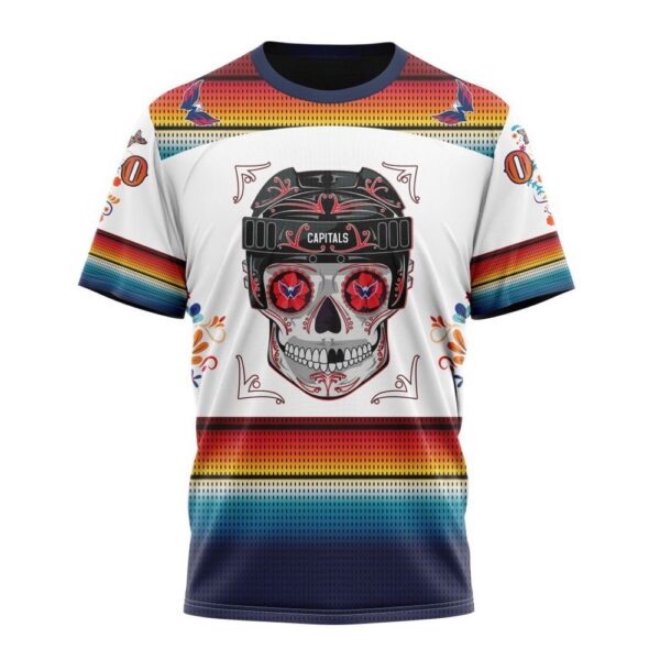 NHL Washington Capitals Special Design For Dia De Los Muertos T-Shirt