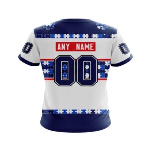 NHL Washington Capitals T Shirt Autism Awareness Custom Name And Number 3D T Shirt 2