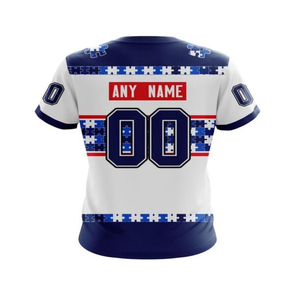 NHL Washington Capitals T-Shirt Autism Awareness Custom Name And Number 3D T-Shirt