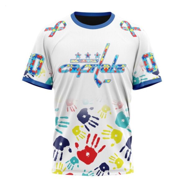 NHL Washington Capitals T-Shirt Special Autism Awareness Design T-Shirt