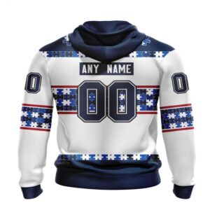 NHL Winnipeg Jets Hoodie Autism Awareness 3D Hoodie For Hockey Fans 2