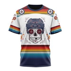 NHL Winnipeg Jets Special Design For Dia De Los Muertos T Shirt 1