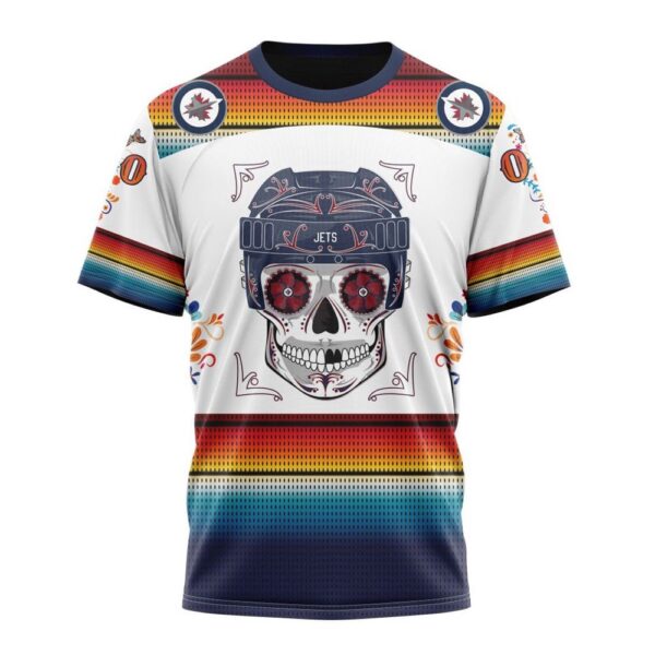 NHL Winnipeg Jets Special Design For Dia De Los Muertos T-Shirt