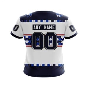 NHL Winnipeg Jets T Shirt Autism Awareness Custom Name And Number 3D T Shirt 2