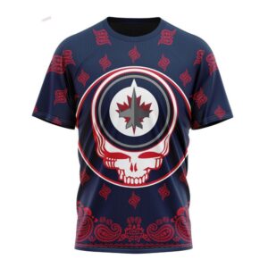 NHL Winnipeg Jets T Shirt Special Grateful Dead Design 3D T Shirt 1