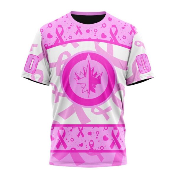 NHL Winnipeg Jets T-Shirt Special Pink October Breast Cancer Awareness Month 3D T-Shirt