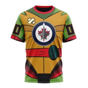 NHL Winnipeg Jets T Shirt Special Teenage Mutant Ninja Turtles Design T Shirt 1