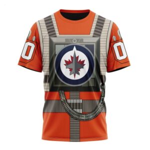 NHL Winnipeg Jets T Shirt Star Wars Rebel Pilot Design T Shirt 1