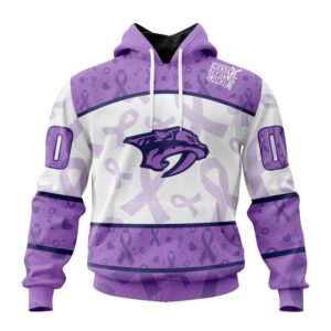 Nashville Predators Hoodie Special Lavender Fight Cancer Hoodie 1 1