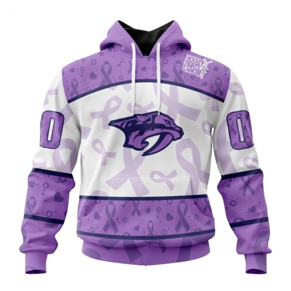 Nashville Predators Hoodie Special Lavender – Fight Cancer Hoodie