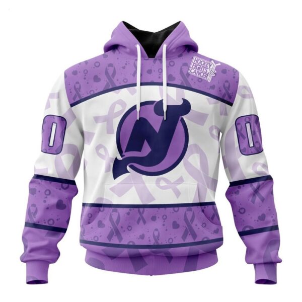 New Jersey Devils Hoodie Special Lavender – Fight Cancer Hoodie