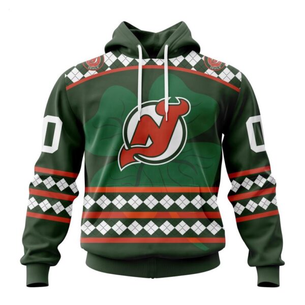 New Jersey Devils Hoodie Specialized Unisex Kits Hockey Celebrate St Patrick’s Day Hoodie