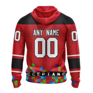 New Jersey Devils Hoodie Specialized Unisex Kits Hockey Fights Against Autism Hoodie 2