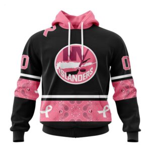 New York Islanders Hoodie Specialized Design In Classic Style With Paisley! WE WEAR PINK BREAST CANCER Hoodie 1