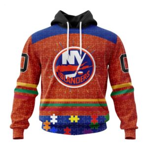 New York Islanders Hoodie Specialized Design With Fearless Aganst Autism Concept Hoodie 1