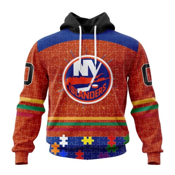 New York Islanders Hoodie Specialized Design With Fearless Aganst Autism Concept Hoodie