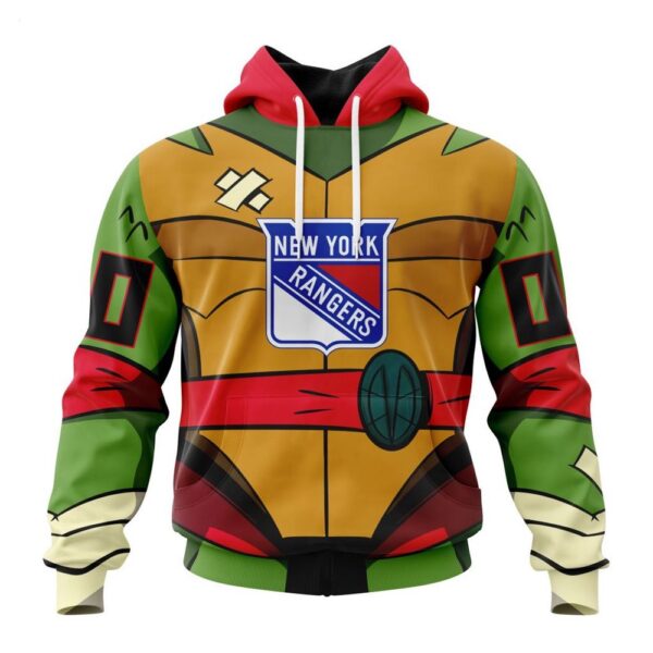 New York Rangers Hoodie Special Teenage Mutant Ninja Turtles Design Hoodie