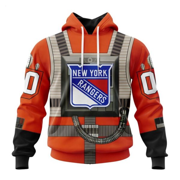 New York Rangers Hoodie Star Wars Rebel Pilot Design Hoodie