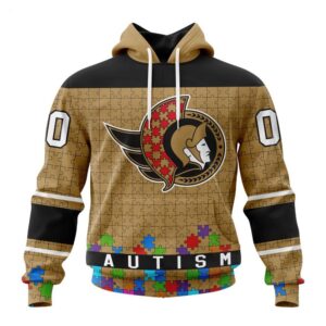 Ottawa Senators Hoodie Specialized Unisex Kits Hockey Fights Against Autism Hoodie 1
