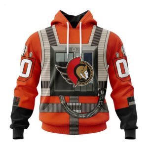 Ottawa Senators Hoodie Star Wars Rebel Pilot Design Hoodie 1