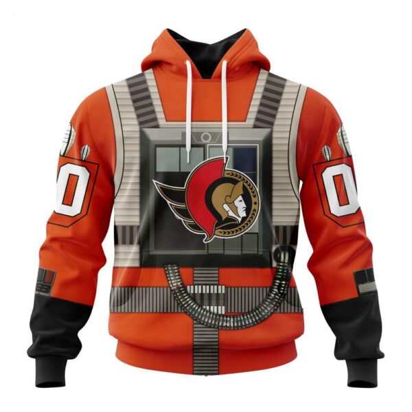 Ottawa Senators Hoodie Star Wars Rebel Pilot Design Hoodie