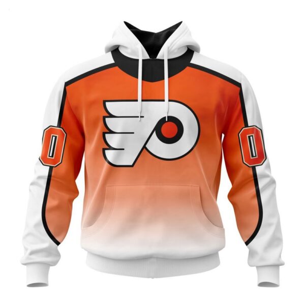 Persionalized Philadelphia Flyers Hoodie Special Retro Gradient Design Hoodie