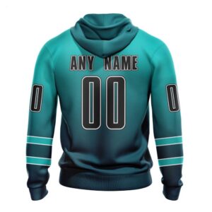 Persionalized San Jose Sharks Hoodie Special Retro Gradient Design Hoodie 2