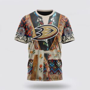 Personalized NHL Anaheim Ducks 3D T Shirt Special Native Costume Design T Shirt 1