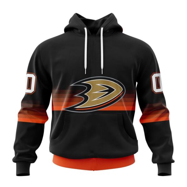 Personalized NHL Anaheim Ducks All Over Print Hoodie Special Black And Gradient Design Hoodie