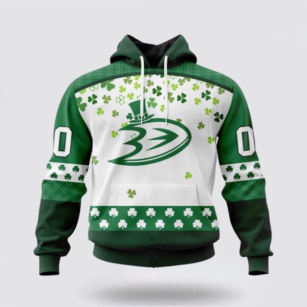 Personalized NHL Anaheim Ducks All Over Print Hoodie Special Design For St Patrick Day Hoodie