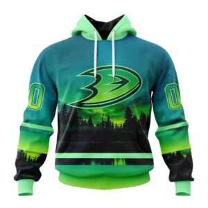 Personalized NHL Anaheim Ducks All Over Print Hoodie Special Design With Northern Light Full Printed Hoodie 1