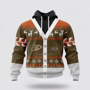 Personalized NHL Anaheim Ducks All Over Print Unisex Hoodie For Chrismas Season Hoodie 1