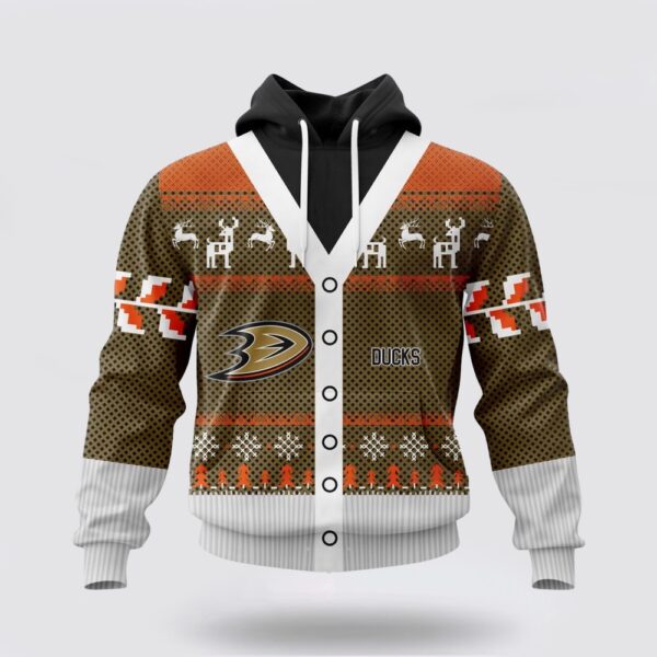 Personalized NHL Anaheim Ducks All Over Print Unisex Hoodie For Chrismas Season Hoodie