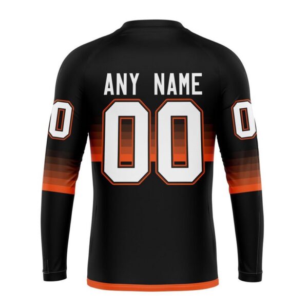 Personalized NHL Anaheim Ducks Crewneck Sweatshirt Special Black And Gradient Design