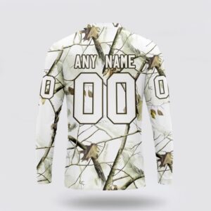 Personalized NHL Anaheim Ducks Crewneck Sweatshirt Special White Winter Hunting Camo Design Sweatshirt 2