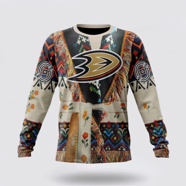 Personalized NHL Anaheim Ducks Crewneck Sweatshirt Specialized Special Native Costume Design Sweatshirt