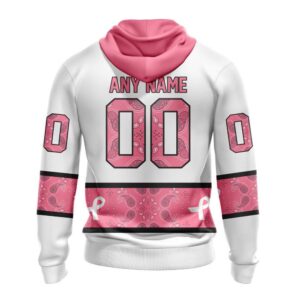 Personalized NHL Anaheim Ducks Hoodie In Classic Style With Paisley In October We Wear Pink Breast Cancer Hoodie 2