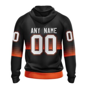 Personalized NHL Anaheim Ducks Hoodie Special Black And Gradient Design Hoodie 2