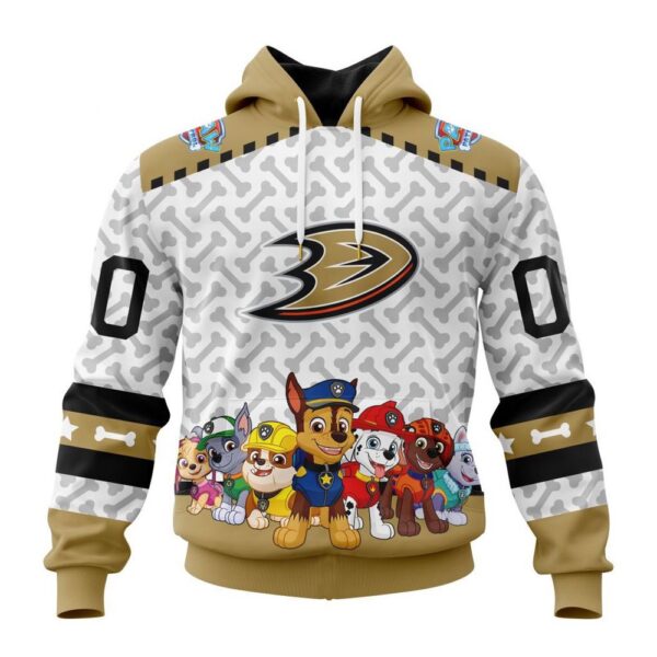 Personalized NHL Anaheim Ducks Hoodie Special PawPatrol Design Hoodie