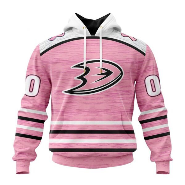 Personalized NHL Anaheim Ducks Hoodie Special Pink Fight Breast Cancer Design Hoodie