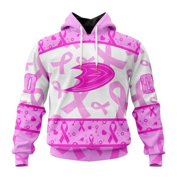 Personalized NHL Anaheim Ducks Hoodie Special Pink October Breast Cancer Awareness Month Hoodie