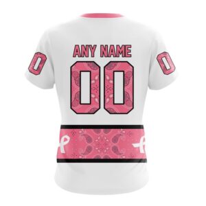 Personalized NHL Anaheim Ducks T Shirt In Classic Style With Paisley In October We Wear Pink Breast Cancer T Shirt 2