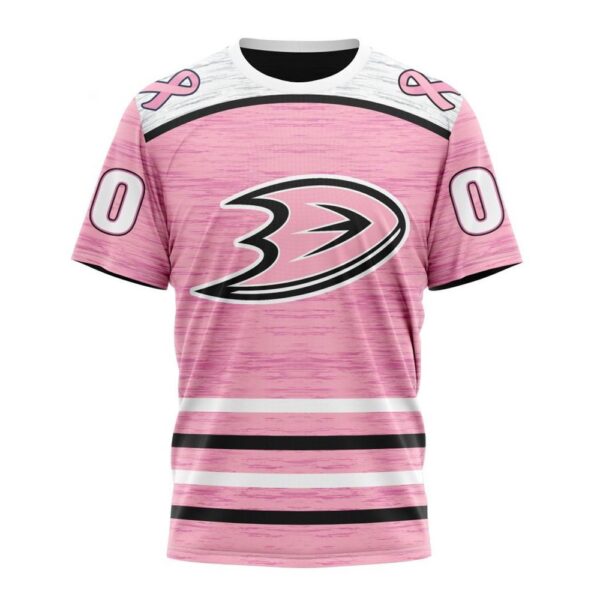 Personalized NHL Anaheim Ducks T-Shirt Special Pink Fight Breast Cancer Design T-Shirt