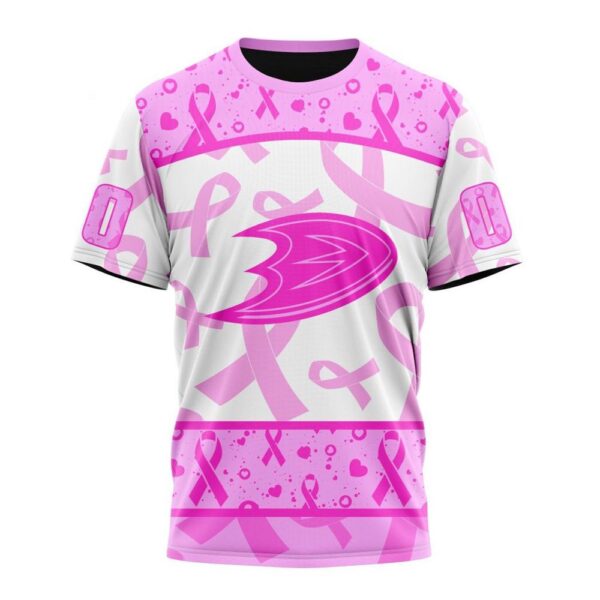 Personalized NHL Anaheim Ducks T-Shirt Special Pink October Breast Cancer Awareness Month T-Shirt