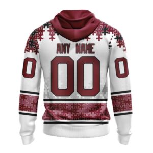 Personalized NHL Arizona Coyotes All Over Print Hoodie Special Autism Awareness Design With Home Jersey Style Hoodie 2