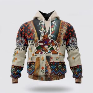 Personalized NHL Arizona Coyotes All Over Print Hoodie Special Native Costume Design Hoodie 1